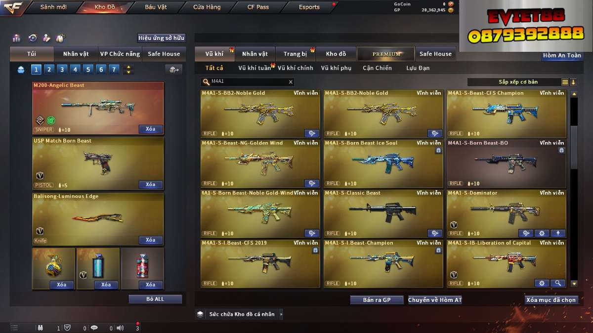 shop acc cf uy tin gia re